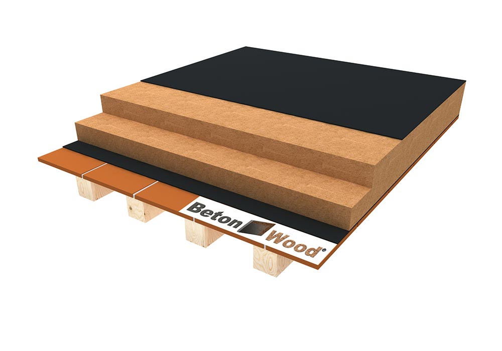 Insulation with wood fiber on terracotta tiles