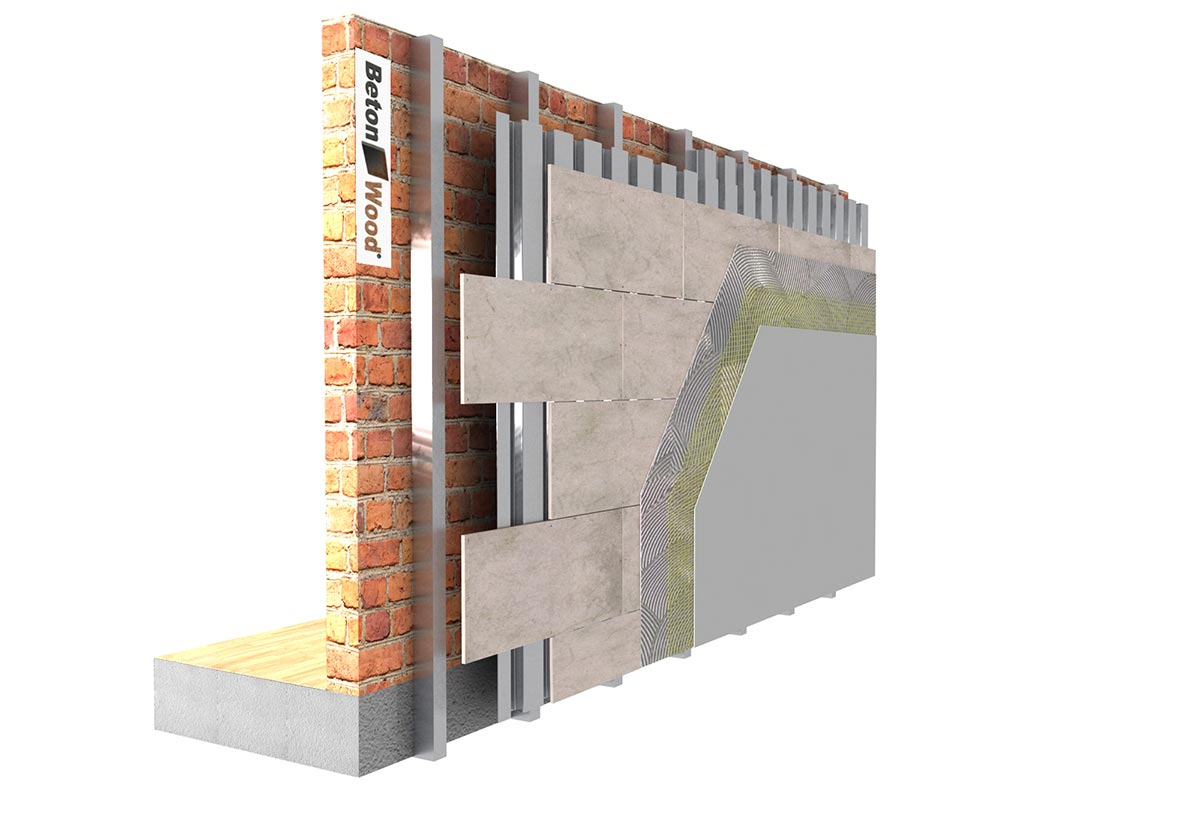 Cement bonded particle boards and metal sheet on metal frame