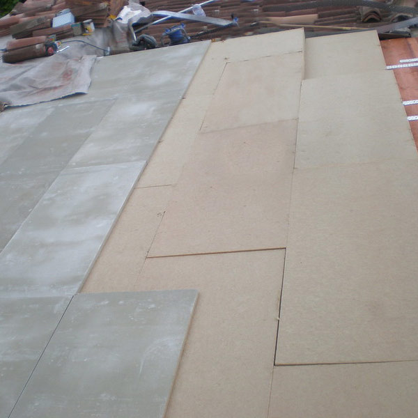 Coupled panels Betonfiber for ventilated roof